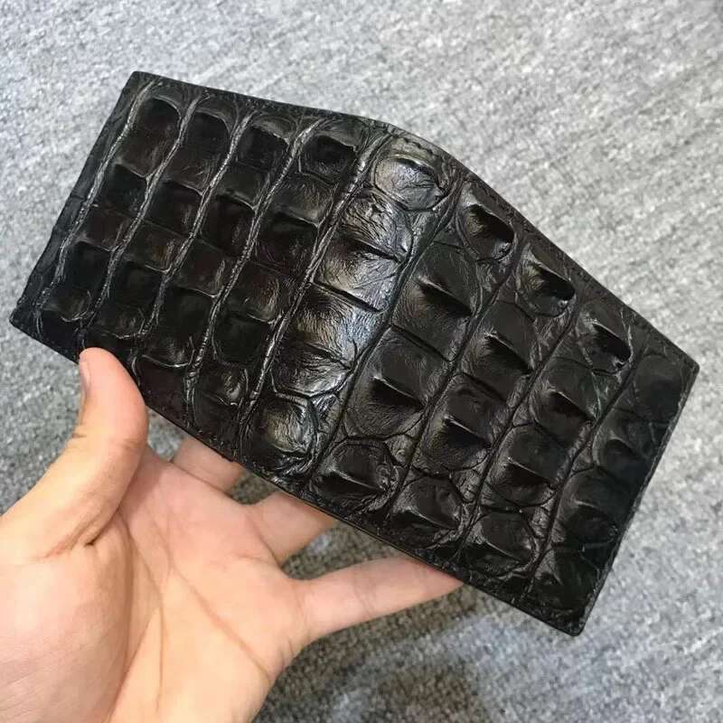 2024 New Fashion Business Men's Alligator Wallets Crocodile Genuine Leather Short Wallet Boy Brand Card Holder Purse
