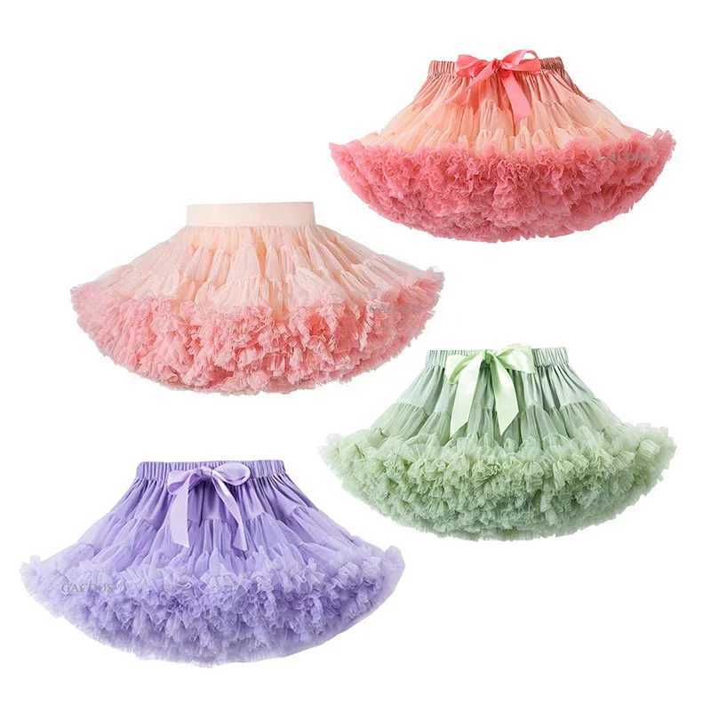 Baby Girl Tutu Fluffy Skateboarding Childrens Princess Ballet Tulle Mesh Skateboarding Childrens Cake Skateboarding Cute Girl Costume Pettiskart Dress
