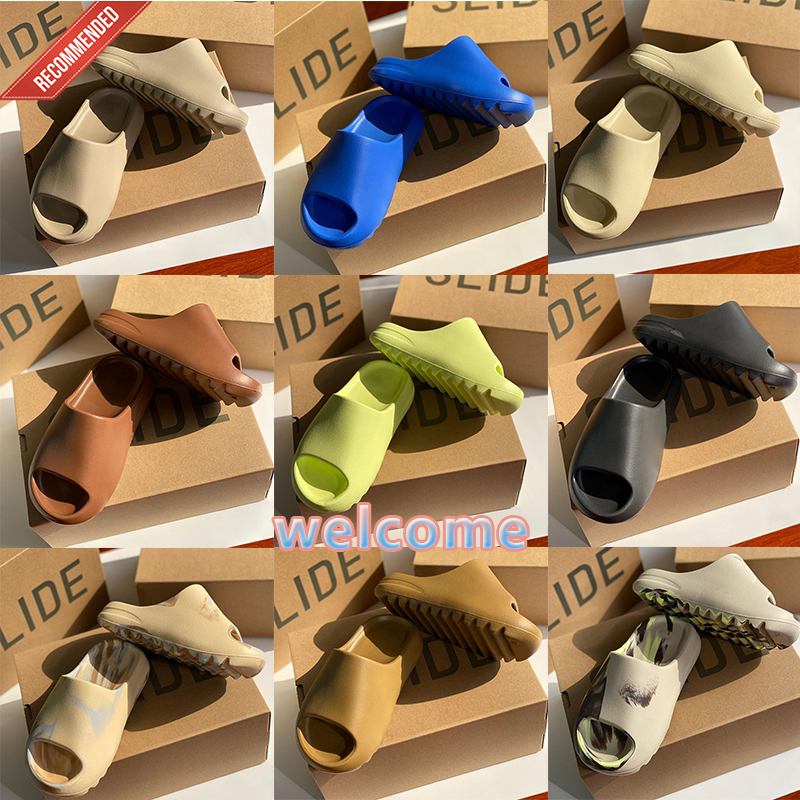 free shipping Designer Slides Sandals Slipper Men Women Onyx Slippers Core Earth Brown Bone Black Orange Soot Outdoor Fashion Slide Mens Womens Sandals