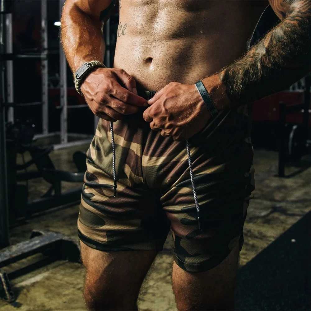 2-inch running shorts for men summer quick drying shorts gym fitness and bodybuilding Bermuda mens training track shorts bottom W250324