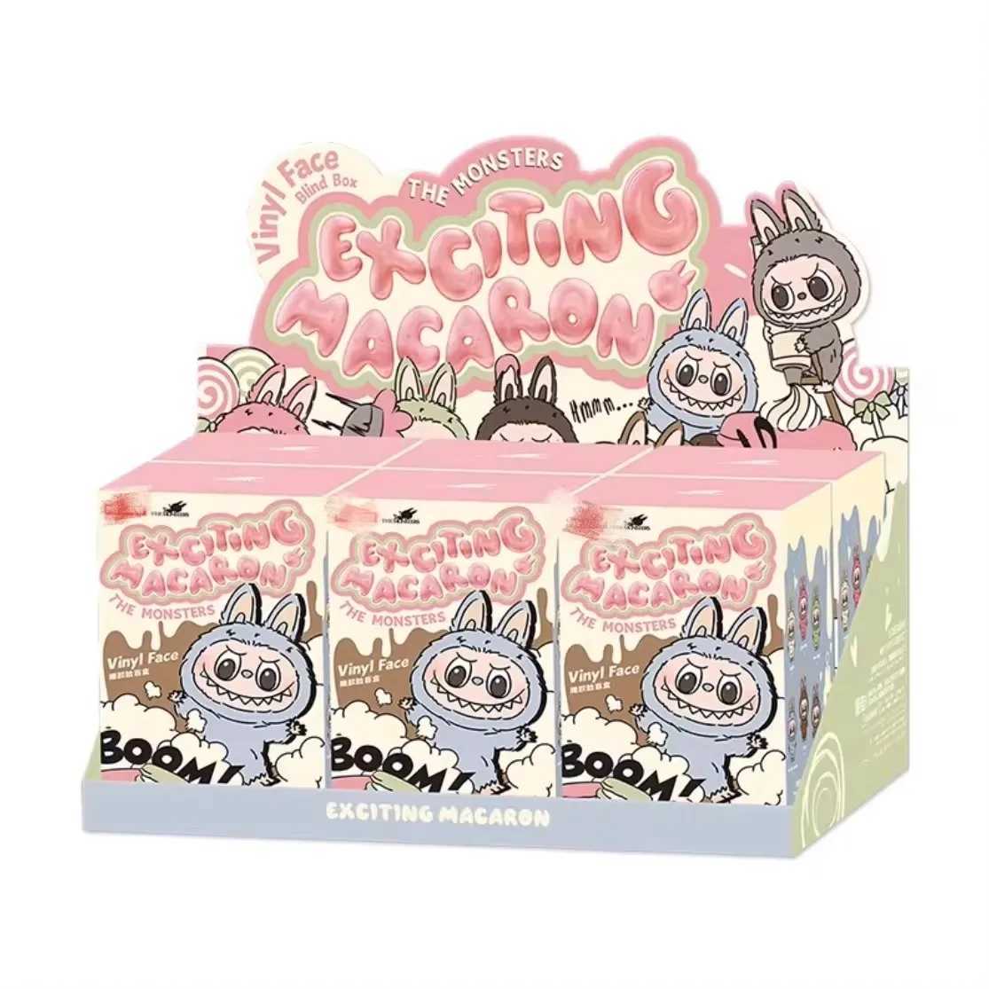 Labubu The Monsters Vinyl Base Doll Heart shaped Mobile Macaron Doll Blind Box Blind Bag Character Guest Bag China High quality ReproductionT250325