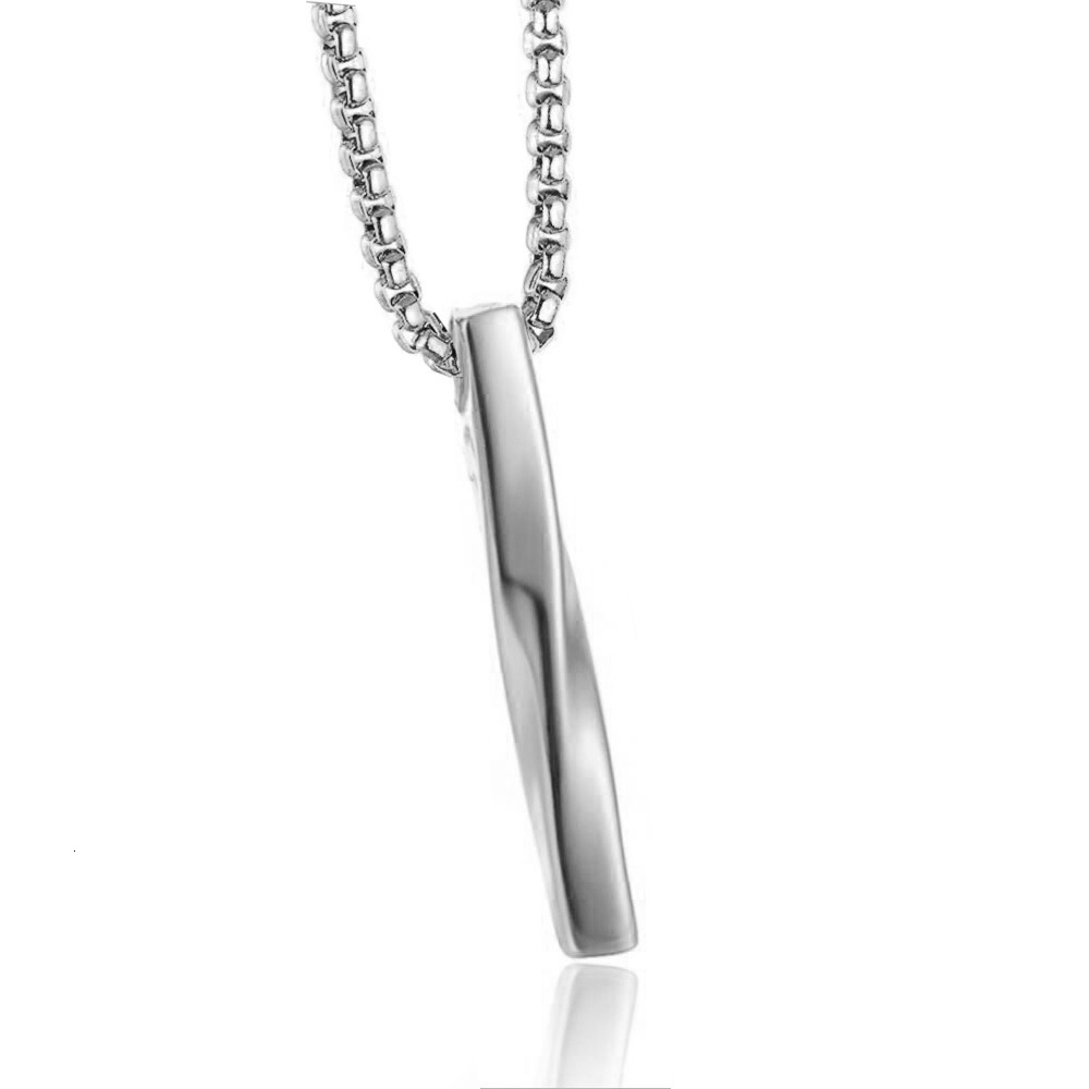 Rock Wolf Tide Simple Spiral Pendant Personalized Stainless Steel Titanium Necklace Creative Punk Men's Iced Out Rapper necklaces