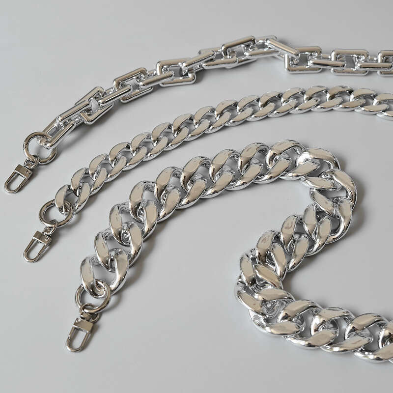 European And American Fashion Iuencer Electroplated Sier Versatile Acrylic Handheld Single Underarm Bag Chain Diagonal Cross Shoulder Strap B5