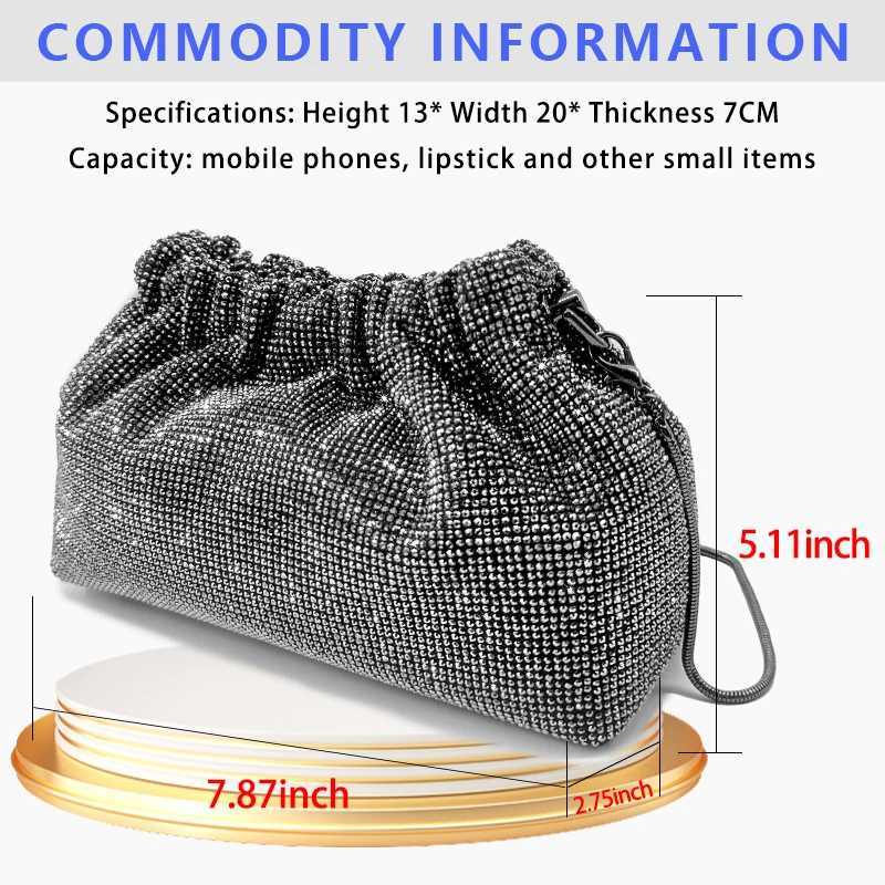 Latest ladies dinner bag wedding wallet Christmas party gift cross shaped body bag crystal rhinestone night bag Z250324
