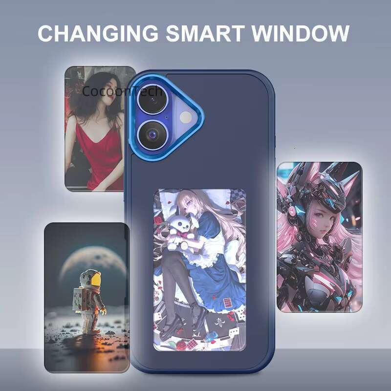 2024 New DIY Pattern Smart Display Electronic Ink Screen NFC Phone Suitable for iPhone 15 Pro Max 16 Plus Case