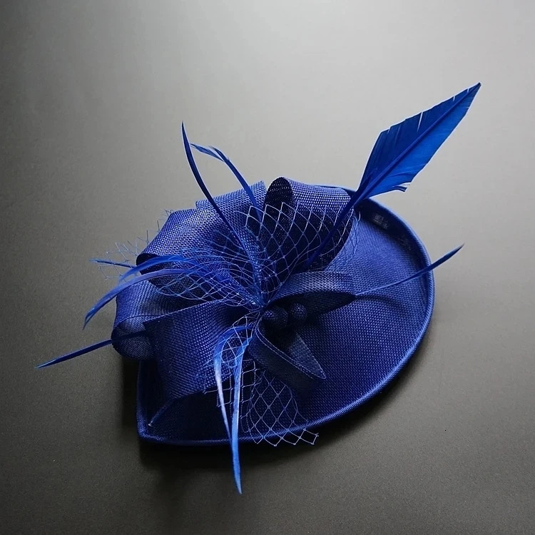Womens Fashion Charm Hat Cocktail Wedding Party Church Headwear Fashion Headwear Feather Hair Accessories Sinamay Charm 250322