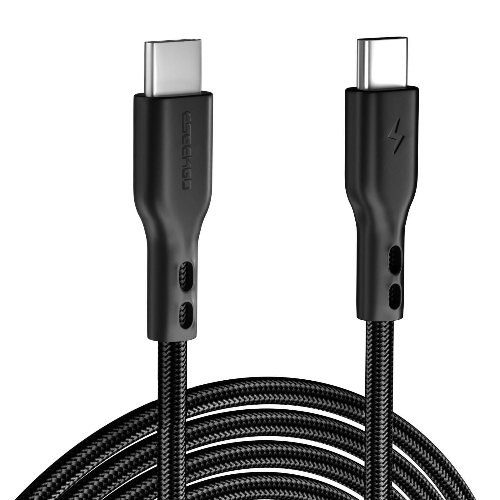 USA STOCK ESEEKGO G-34B Nylon Braided 3.0A 4FT Type-C to Type-C Data Cable With Retail Package ship in 2 days