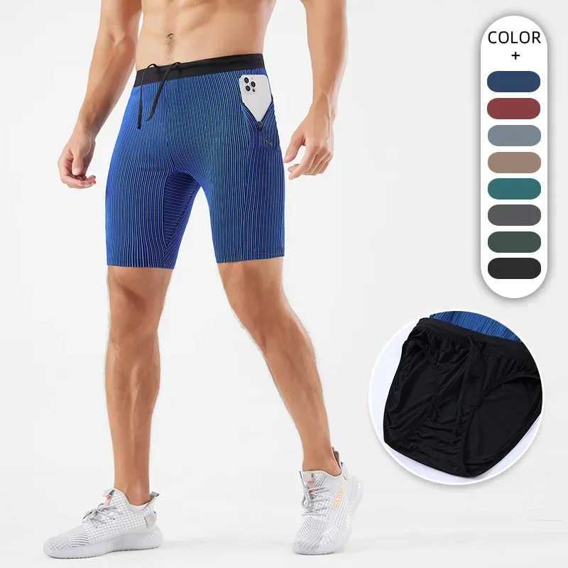 Mens training sports running short distance running tight fitting suitable for fast and dry marathon tracks and venues double decker trunk line fitnes