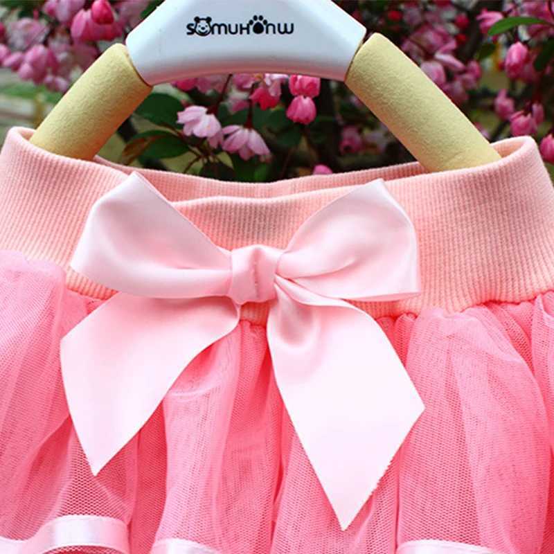 Tutu Skirt Girls Cake Tutu Pettiskirt Dance Mini Skiing Birthday Princess Ball Dress Childrens Clothing 4-Layer Chiffon SkiingT250325