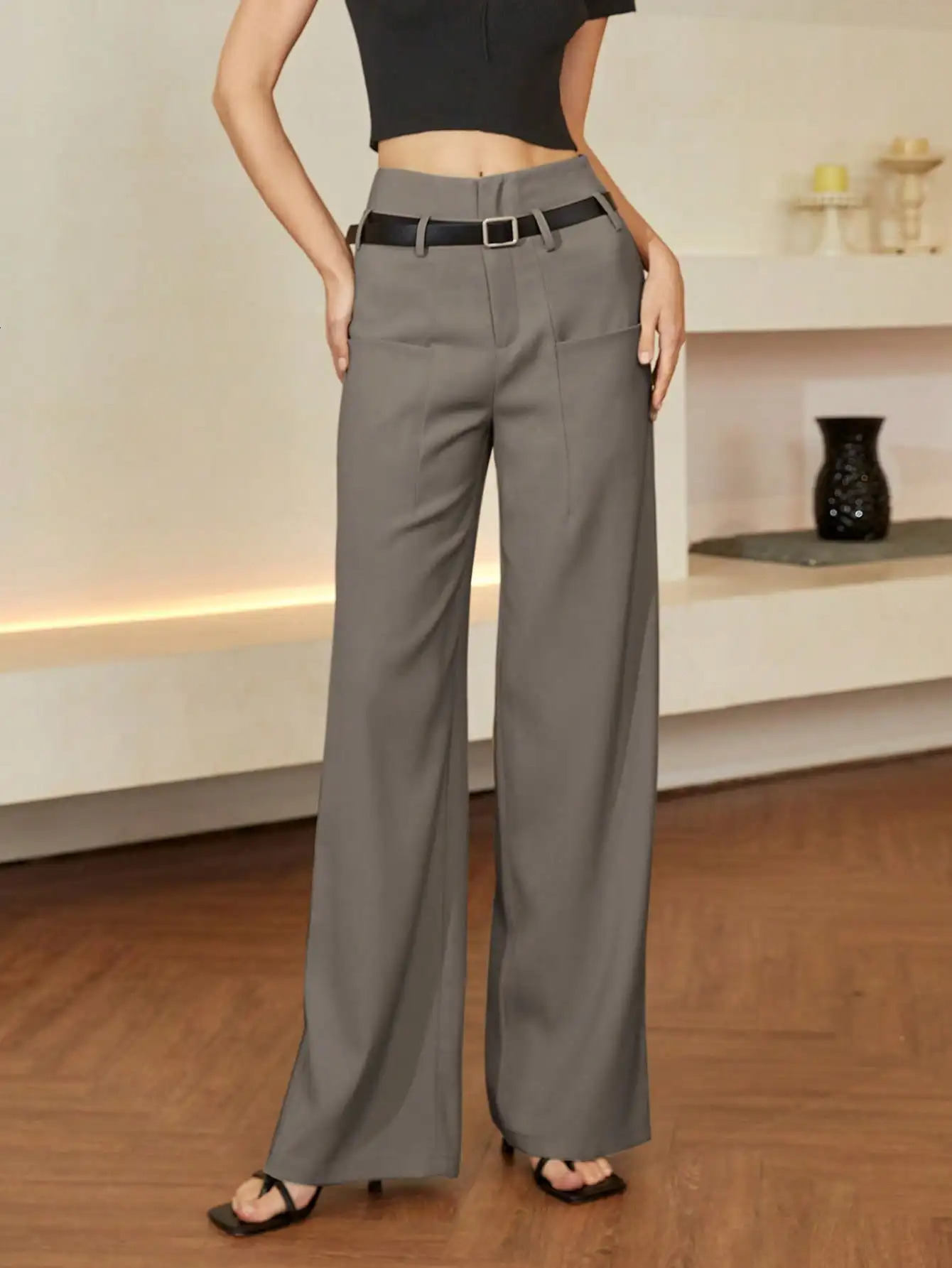 AEL Autumn Winter Collection Simple Womens Fashion Elegant Casual Straight Leg Pants Unique 250324Z