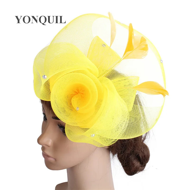 Elegant Womens Fashion Fedora Wedding Charm Headwear Bridal Headwear Millinery Hair Accessories Wedding Hat Hair Pin 250320