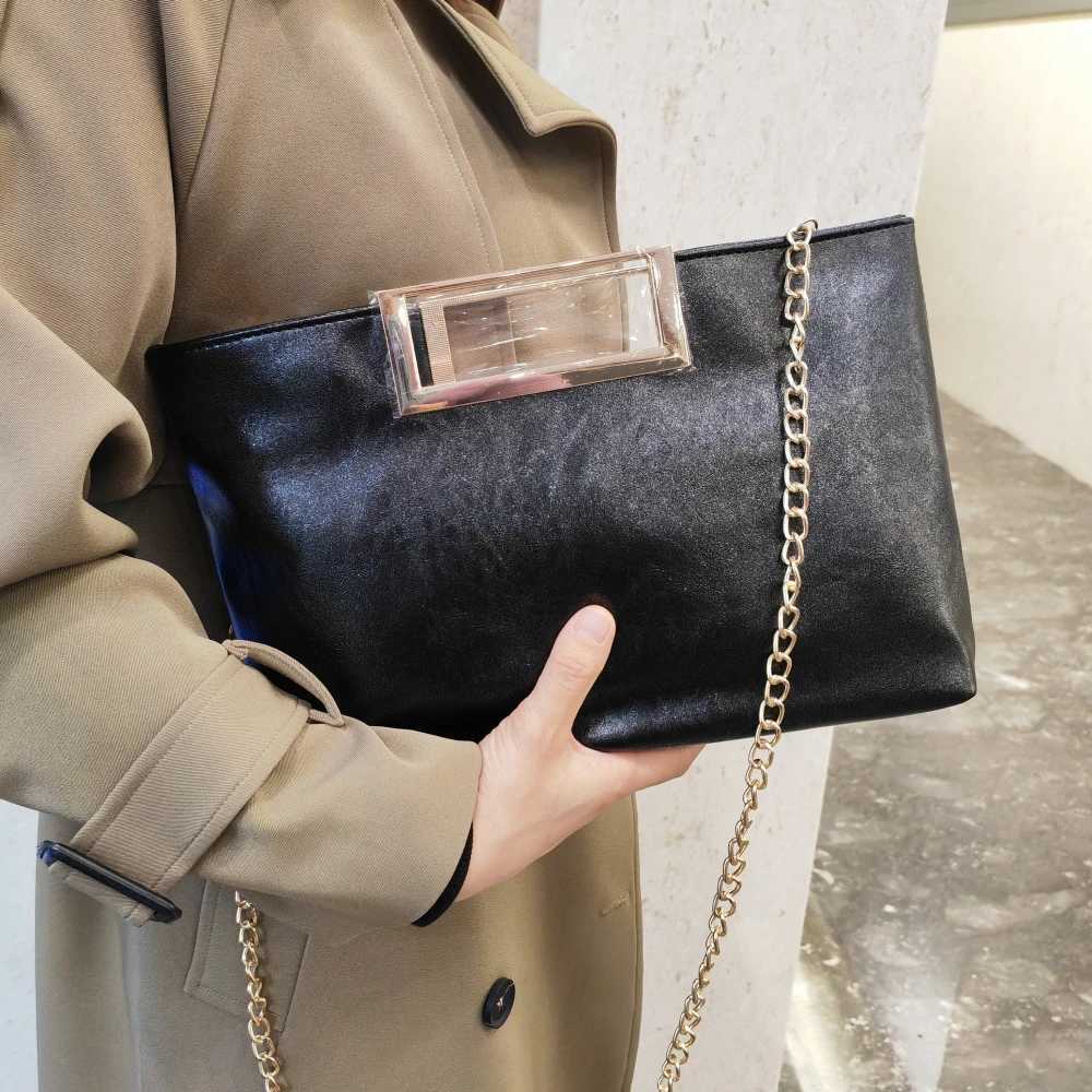 Fashion Shining Womens Clutch Bag Fashion Party Womens Clutch Chain Womens Shoulder Cross Body Bag PU Leather Handbag Z250324