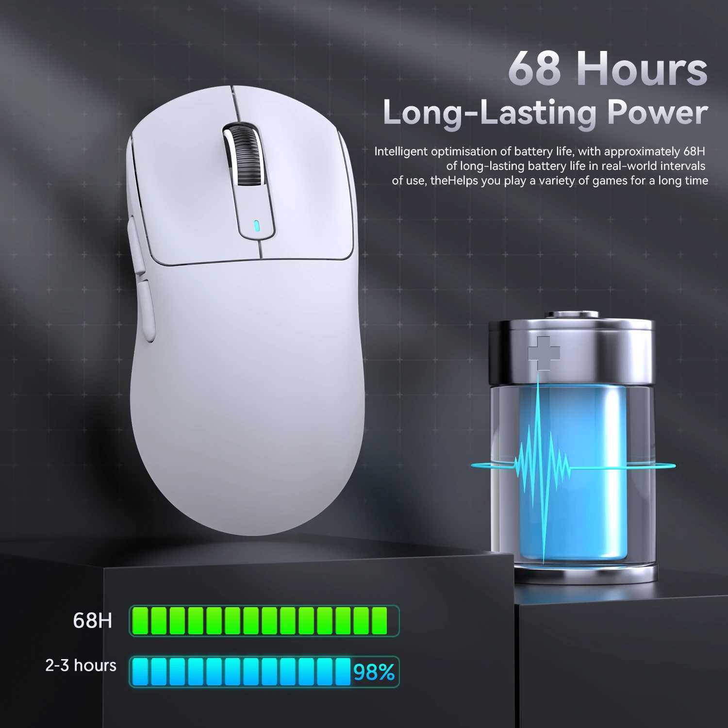 Attack Shark X3 PixArt PAW3395 Wireless Mouse 26K DPI Lightweight Mouse the third mock examination Macro Game Mouse Laptop/win/mac O250325