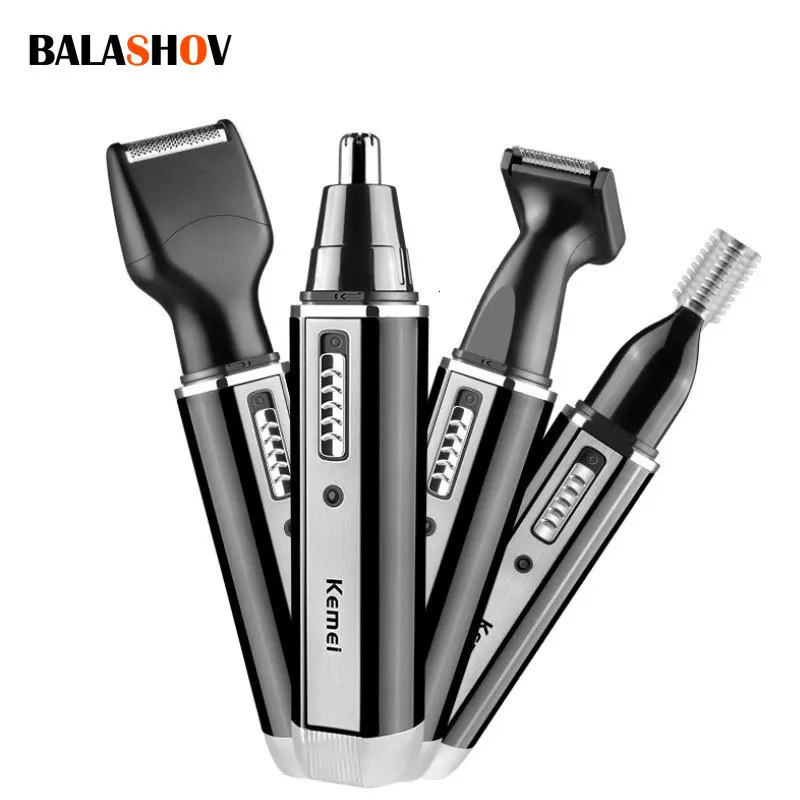 4 in 1 Rechargeable Men Electric Nose Ear Hair Trimmer Women trimming sideburns eyebrows Beard hair clipper cut Shaver 250324