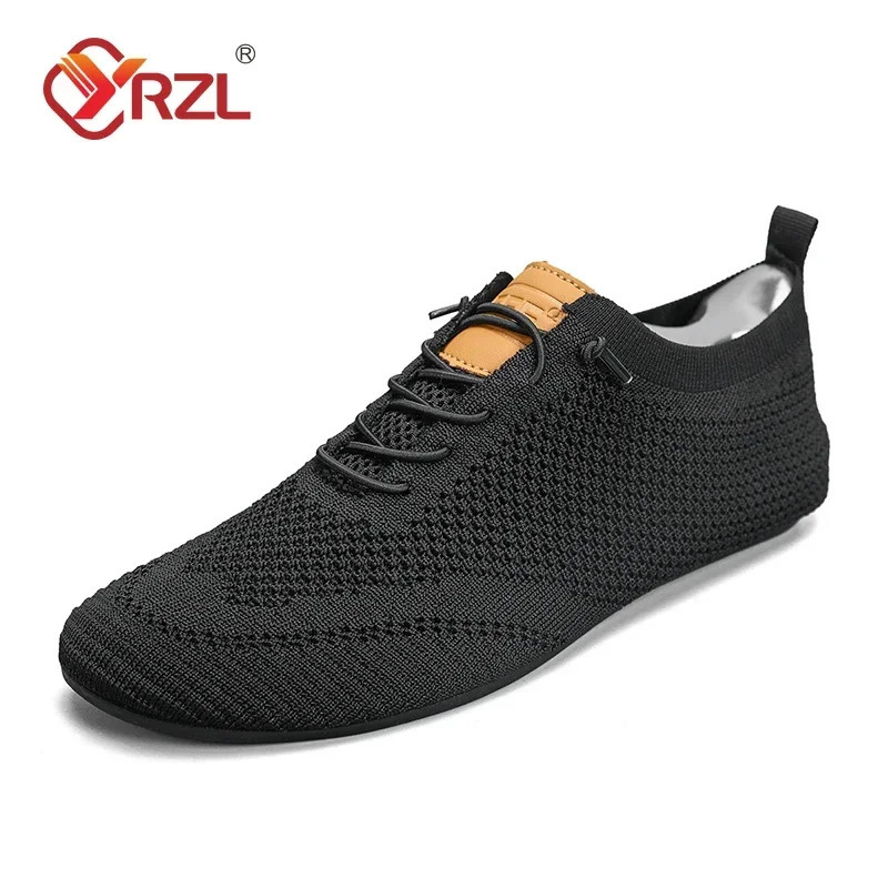 YRZL Men Shoes Lightweight Thin Bottom Casual Breathable Comfortable Walking Driving Lace Up Footwear Non Slip Loafer Men 250317