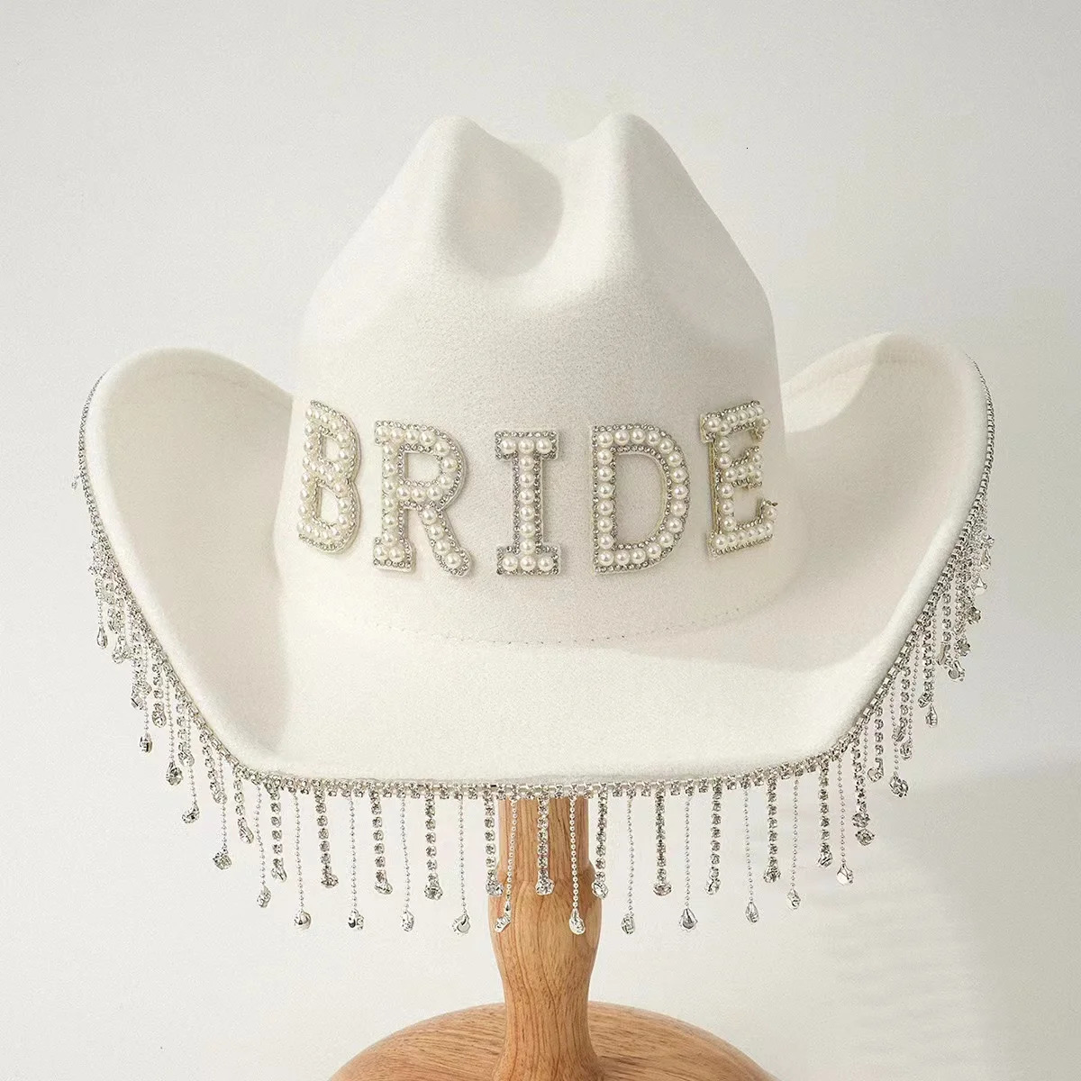Burning Man Bride Party Wedding Headgear Hat Bride Captain Hat Bride Party Captain Staff Sergeant Festival Bride Cowboy 250322
