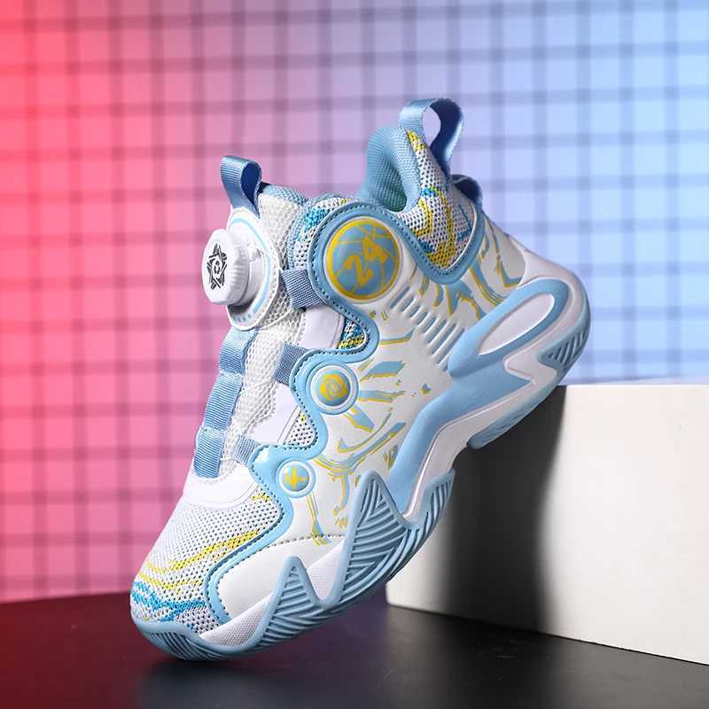 Boys and girls high top basketball shoes lightweight breathable non slip sports shoes outdoor sports coaches childrens sports shoes W250324