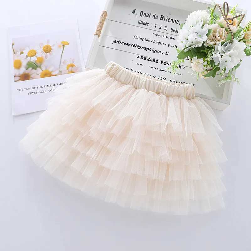 Hot baby girl chiffon Tutu ballet dancer Pettiskitt fluffy childrens ballet dancer party dance princess girl chiffon costumeT250325
