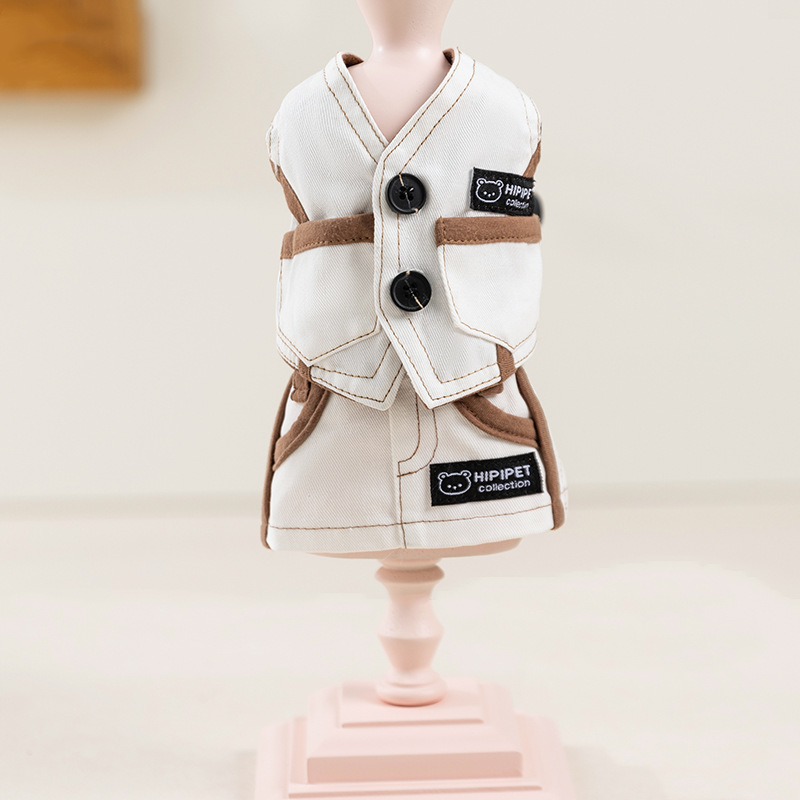 Fashion Designer Dog Apparel Dress Suit Luxury Jean Dog Dress