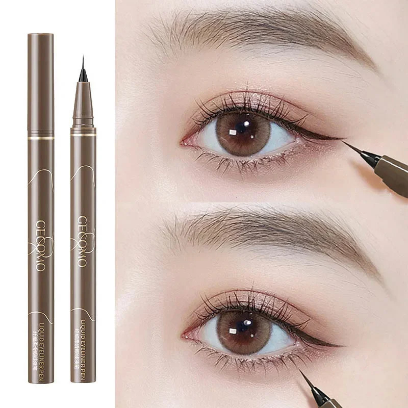 Ultra Thin Black Brown Lower Eyelash Eyeliner Pen Waterproof Lasting Smooth Lying Silkworm Eyes Liner Pencils Eye Makeup Tools 250324