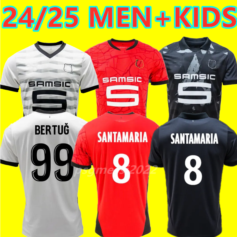 Stade Rennais 24 25 THOMASSON SISSOKO Soccer Jerseys Rennes SULEMANA TERRIER Guirassy Sulemana maillots de foot 2024 2025 Uniforms Men Football Shirt 16-2XL
