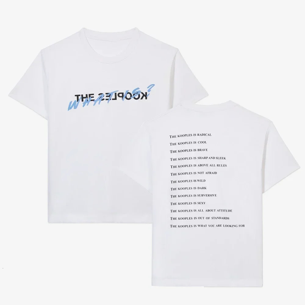 2025 Graphic Printing Kooples Women T-shirt Year Gift Top Clothing s Print Women T Shirt Y2K Tops Tees 250325