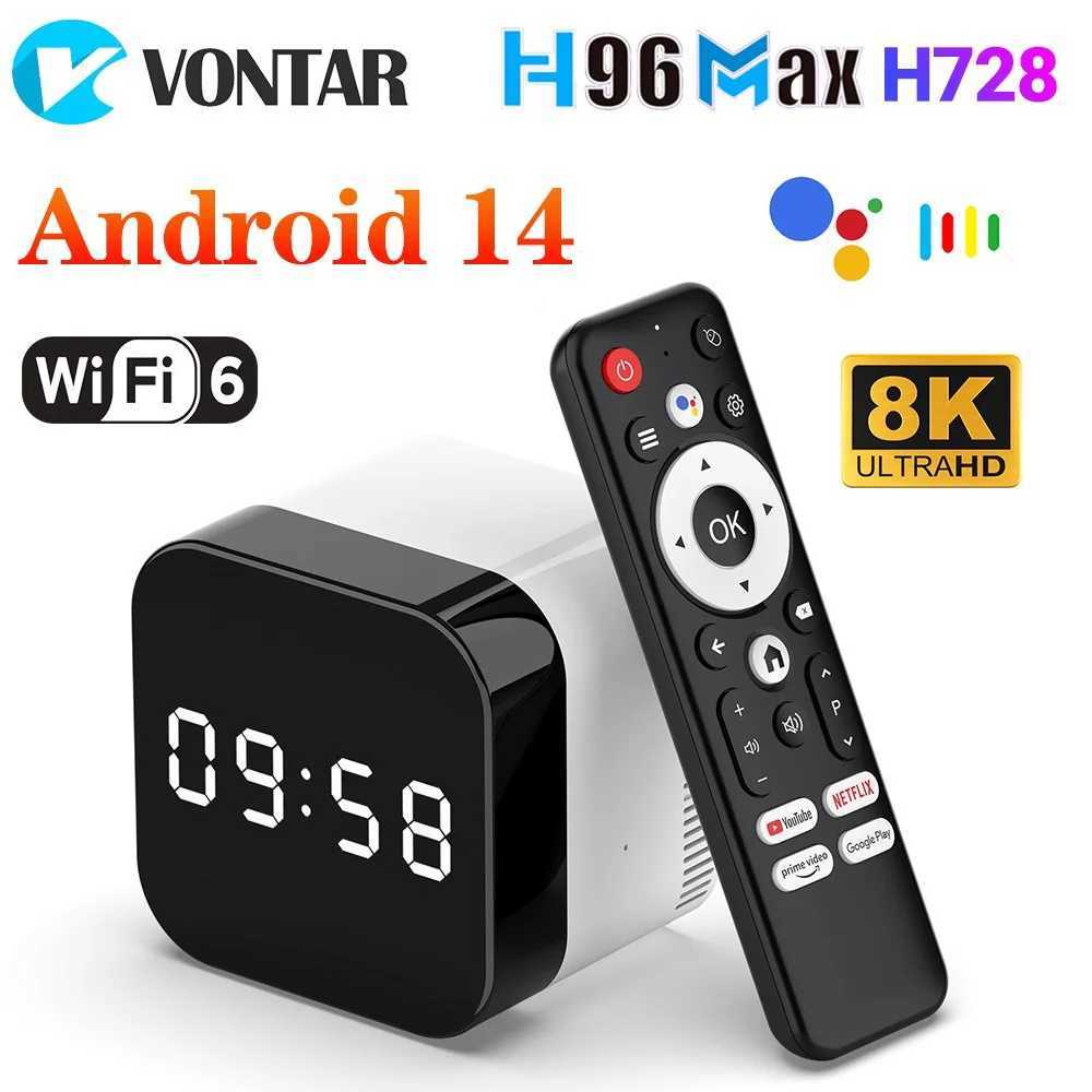 H96 MAX H728 TV Box Android 14 Allwinner H728 Eight Core Cortex A55 Supports 8K Ultra HD 1000M LAN Wifi6 BT5. X Set Top Box X250325