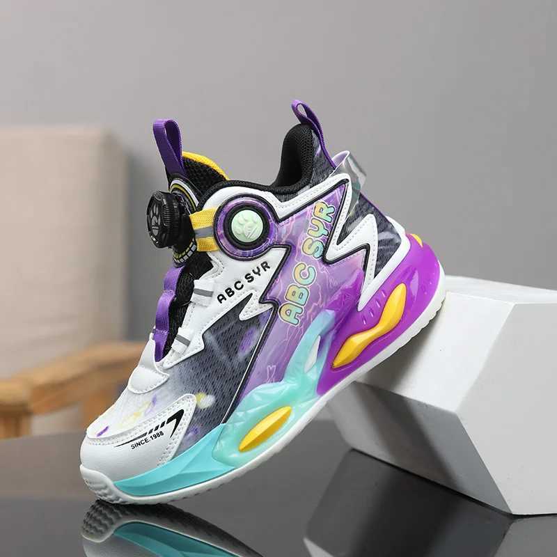 Sapatilhas de basquete casuais infantissapatilhas esportivas para meninosnameisdesign de luxo4 a 12 anos crianas W250324