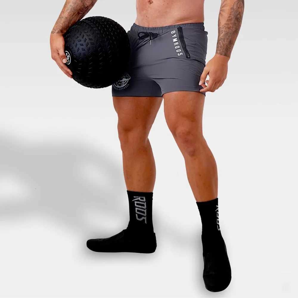 Running shorts mens summer gym fitness and fast drying Bermuda mens beach shorts swimming trunks jogging training bottom W250324