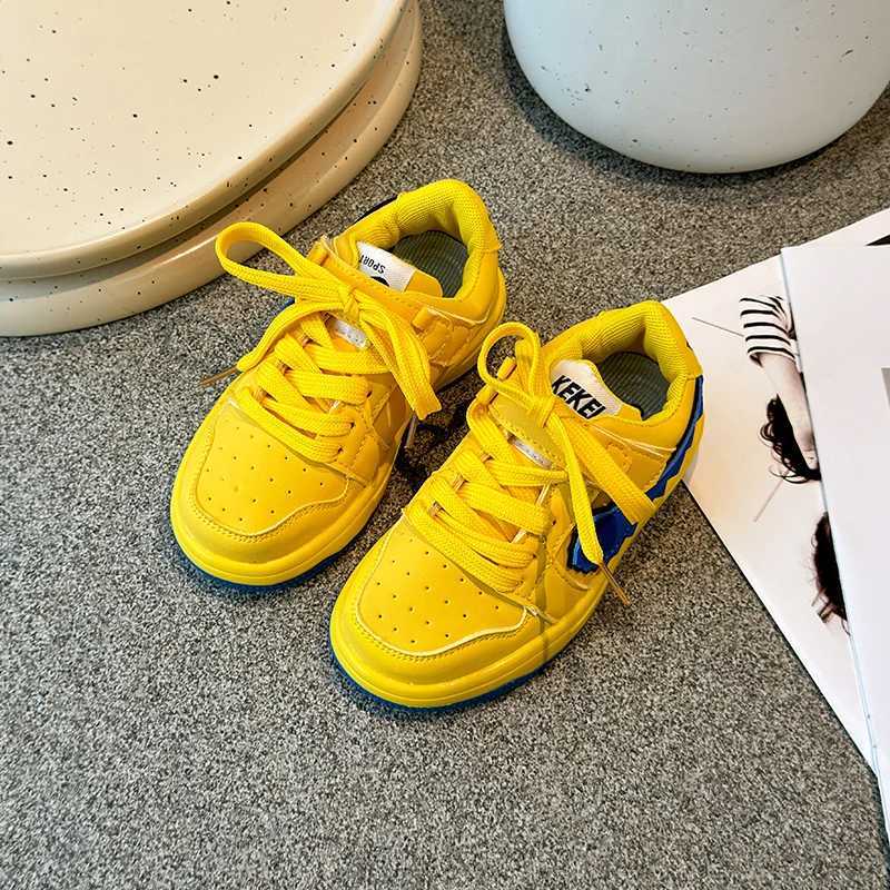 Childrens casual shoes seasonal childrens single sports shoes Mandarin colored basketball sports shoes boys and girls sports shoes board shoes W250324