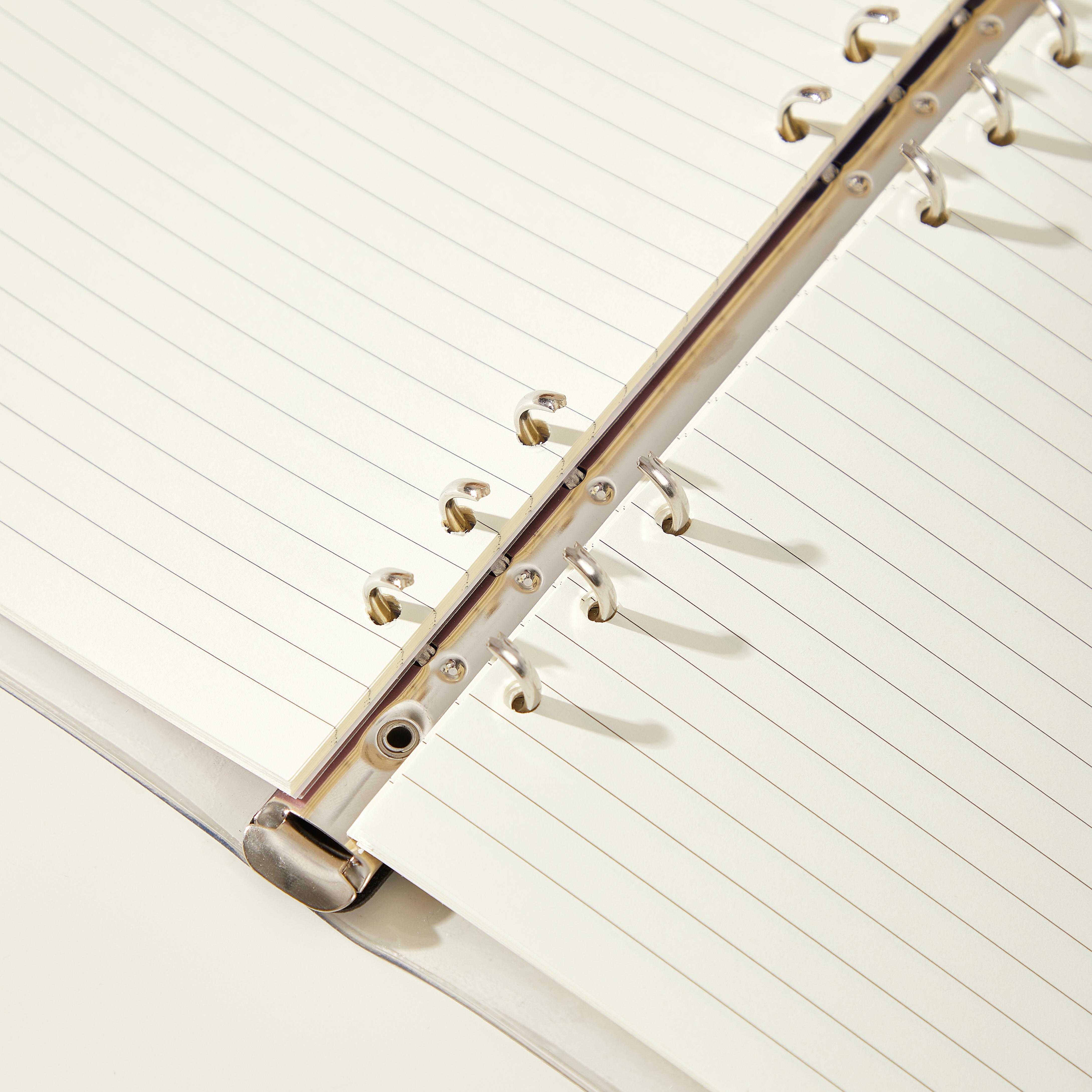 Versatile Translucent PVC Circular Ring Binder - Essential Desk Accessory for Efficient;A5 Notebook Binder - 6 Ring A5 Binder PVC Binder Refillable
