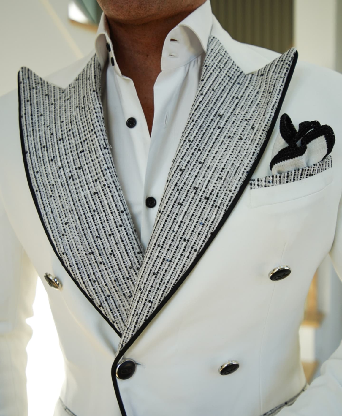 Classic Wedding Tuxedos Double Breasted Men Suit Peaked Lapel 3 Piece Set Jacket Vest Pants Formal Business Blazers Customized