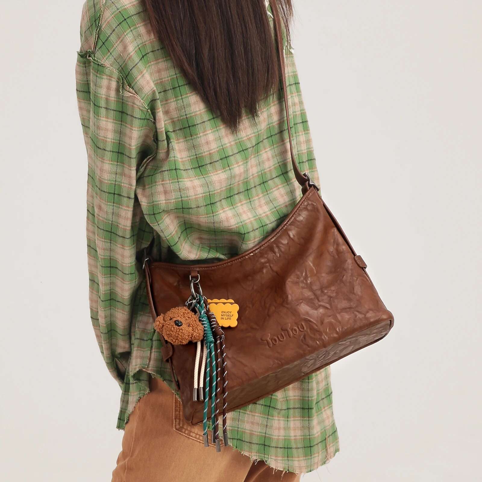 TOUTOU Original Single Shoulder Crossbody Women Christmas Gift Imitating Vegetable Tanned Tote Large Capacity Armpit Bag