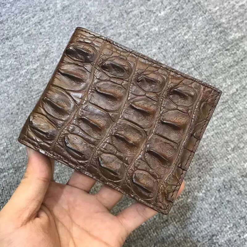 2024 New Fashion Business Men's Alligator Wallets Crocodile Genuine Leather Short Wallet Boy Brand Card Holder Purse