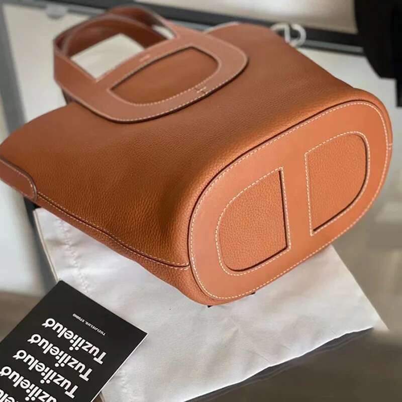 2025 Women Top Handle Cowhide Bucket Bags Basket Crossbody Shoulder Bag Elegant And Stylish Handbags Genuine Leather