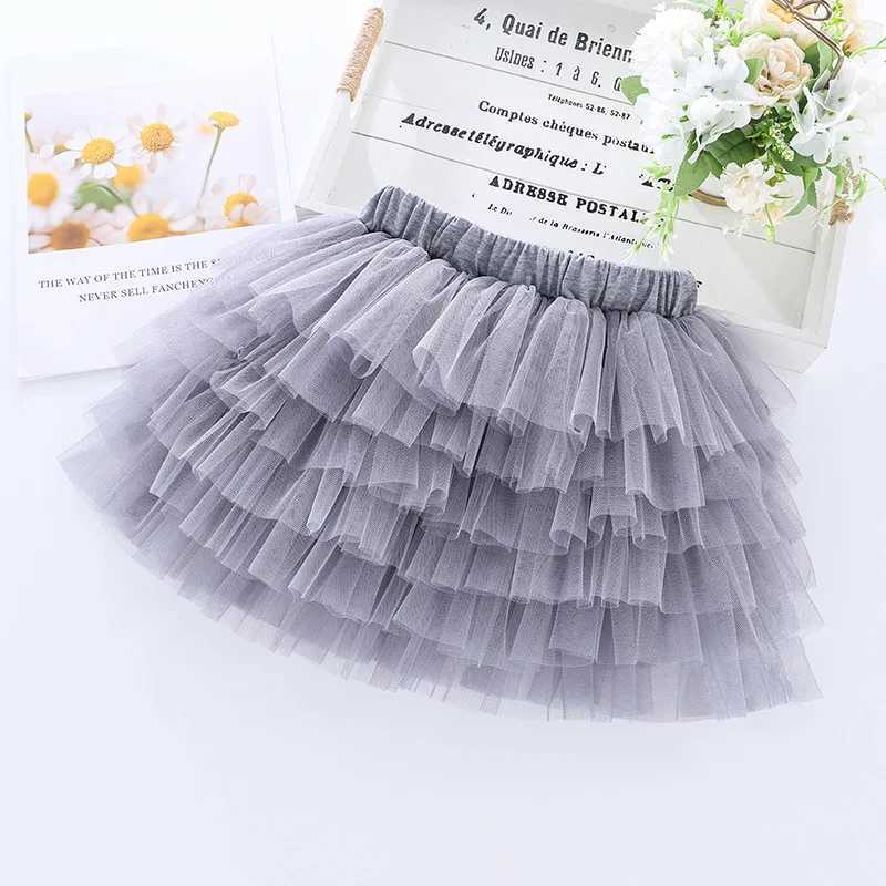 Hot baby girl chiffon Tutu ballet dancer Pettiskitt fluffy childrens ballet dancer party dance princess girl chiffon costumeT250325