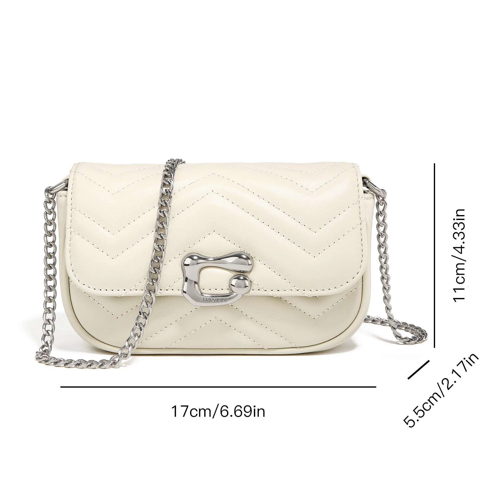 ITAMOOD Genuine Leather Qriginal Shoulder Quilted Fashion Design Crossbody Bag, Exquisite And Fashionable Small Square Bag