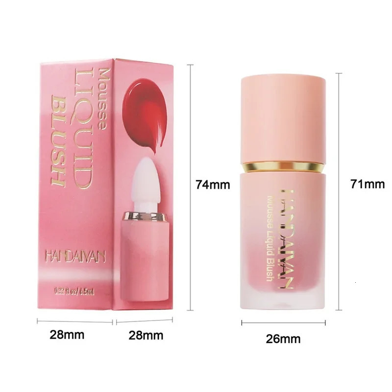 Liquid Blush Waterproof Multi-purpose Facial Blusher Stick Matte Lightweight Smooth High Pigment Contour All Skin Types Cosmetic 250324