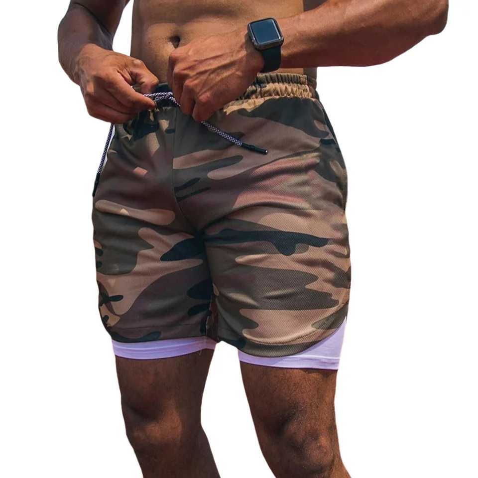 2-inch running shorts for men summer quick drying shorts gym fitness and bodybuilding Bermuda mens training track shorts bottom W250324