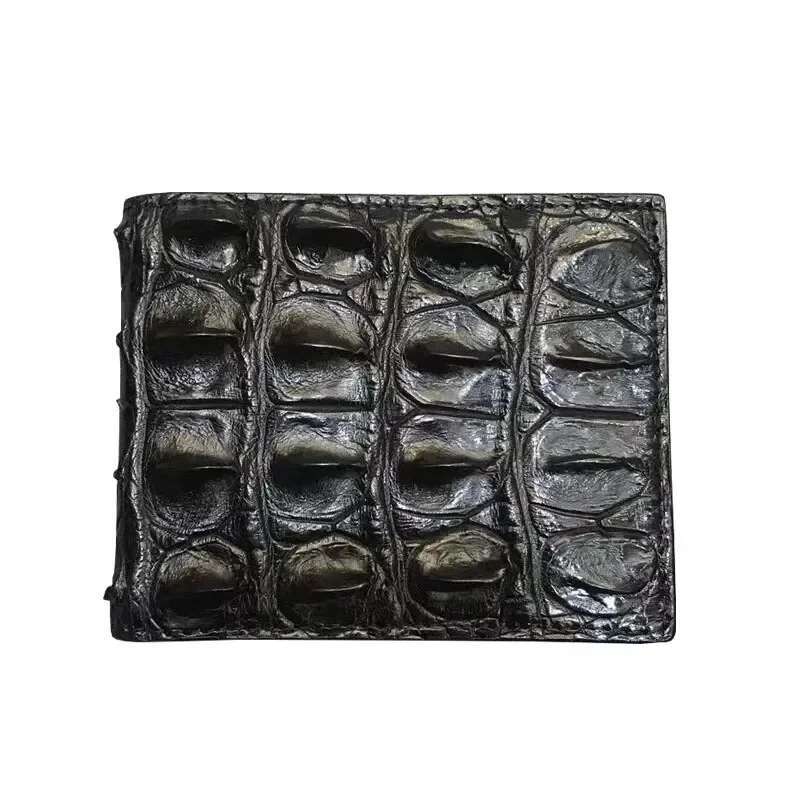 2024 New Fashion Business Men's Alligator Wallets Crocodile Genuine Leather Short Wallet Boy Brand Card Holder Purse