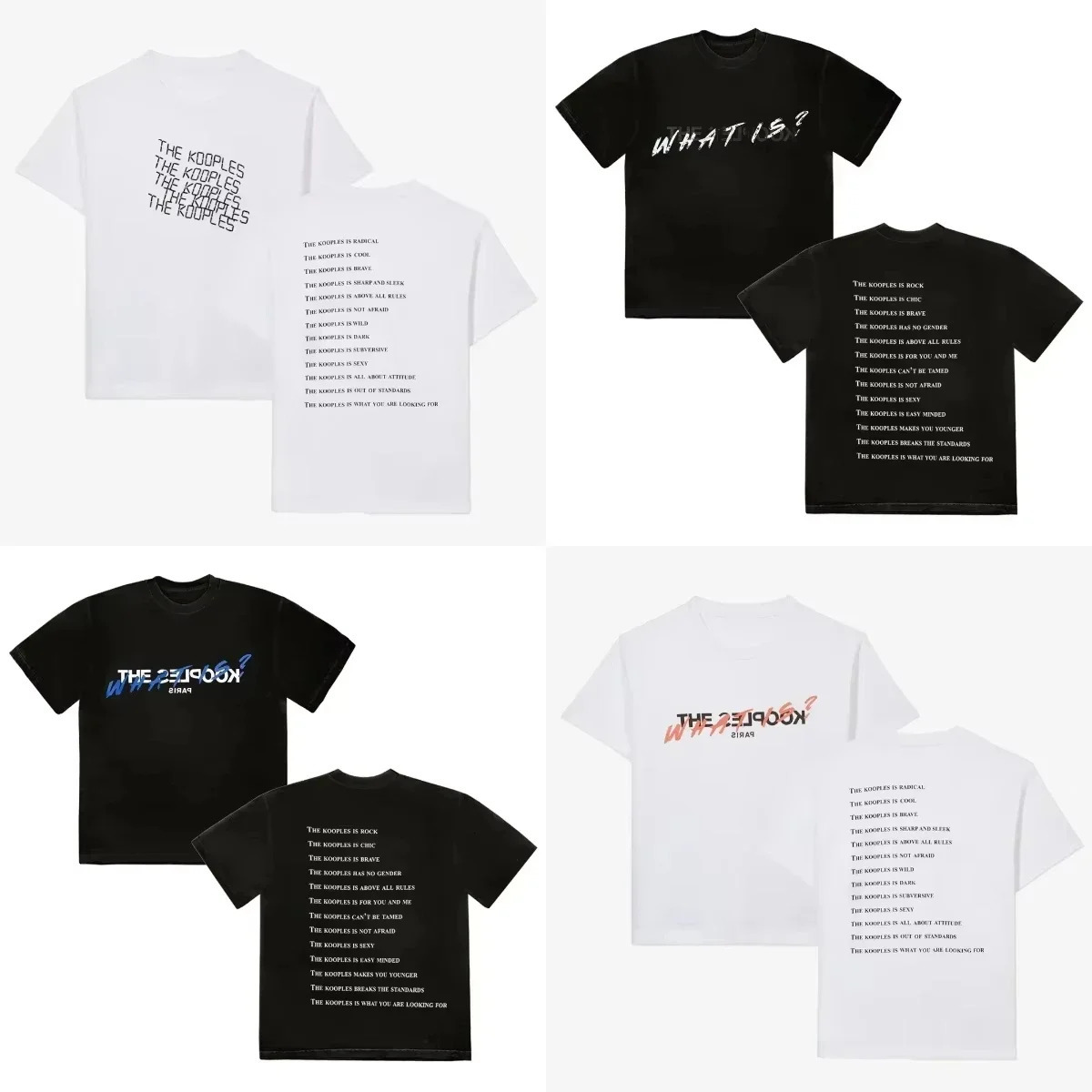 2025 Graphic Printing Kooples Women T-shirt Year Gift Top Clothing s Print Women T Shirt Y2K Tops Tees 250325
