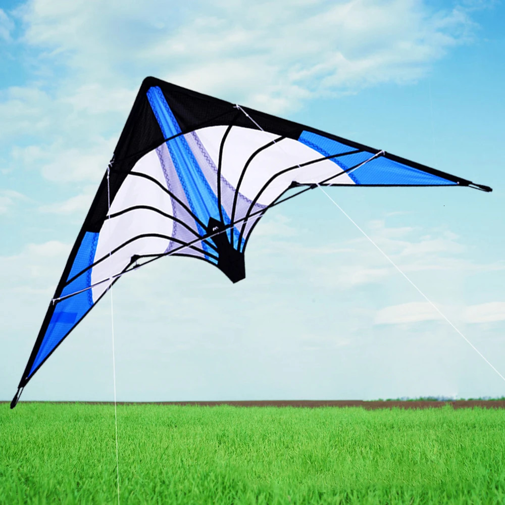 Professional Dual Line Stunt Kite Kids Gift Good Flying 48 Inch Blue Large Delta DIY Toy Multi Style 12m Friend Game 250321