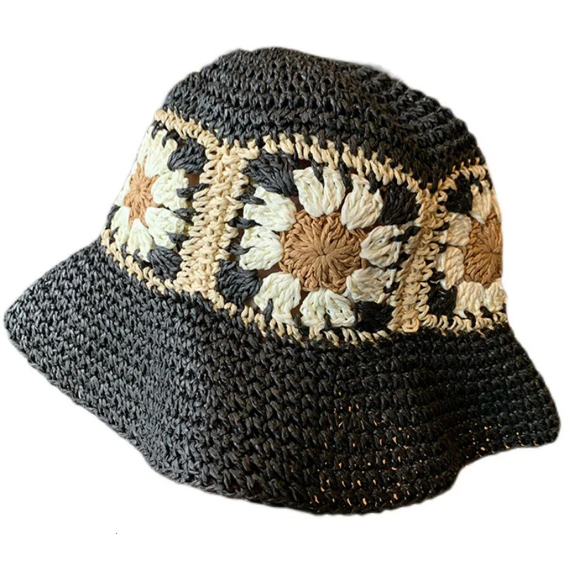 Home>Products>Hand woven Rafia straw hat>Womens summer vacation beach colored hat>Folding beach hat 250320