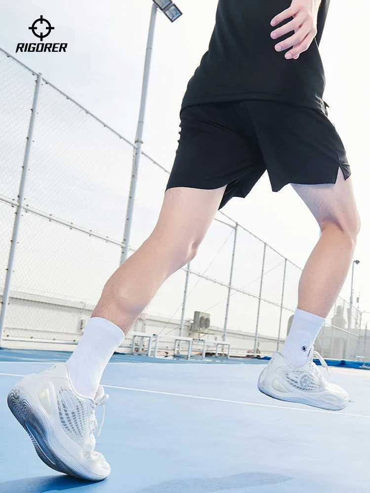 RIGORER 2024 New Mens Basketball Shorts Summer Sports Fitness Breathable Pants Knitted W250324