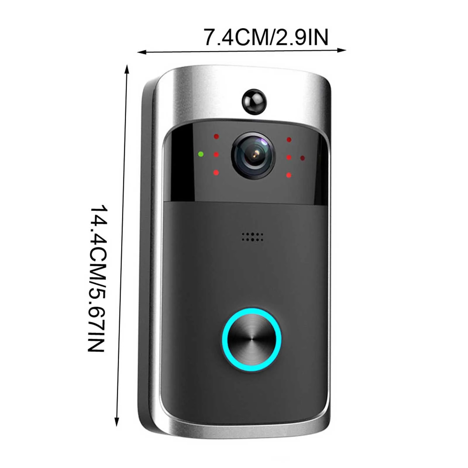 Ring with camera and video doorbell wireless WiFi secure phone bell 720PHD 250324
