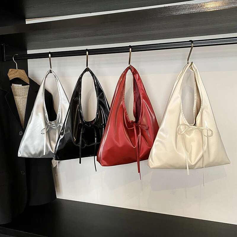 LEFTSIDE Big PU Leather Hobo Bags for Women 2025 New Designer Fashion Evening Party Handbags and Purses Females Shoulder Bag