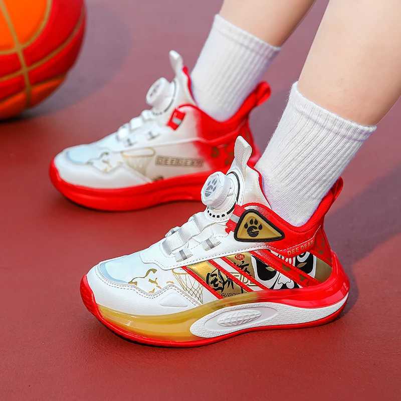 Boys basketball shoes cushioned and shock-absorbing soft comfortable breathable sports shoes outdoor anti slip running shoes W250324