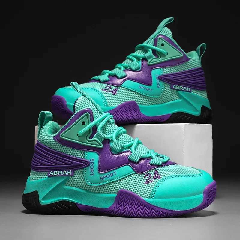 Newly arrived childrens basketball shoes boys sports shoes breathable and non slip childrens coach basketball shoes outdoor mesh childrens sports shoe