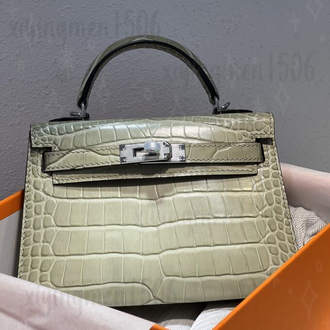Hemes 19cm Tote Alligator Crocodile Calfskin Leather Shoulder Handbags Discount Luxury Purses For Women With Dust Bag Fendave