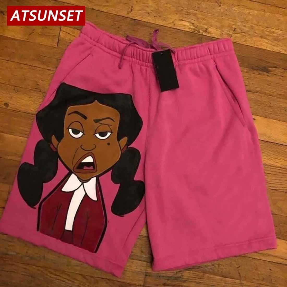 Men's Shorts ATSUNSET 2022 Mens Summer New Hot Casual Shorts Cartoon Printed Pure Cotton Clothing Shorts Hawaiian Fashion Bottom z250325